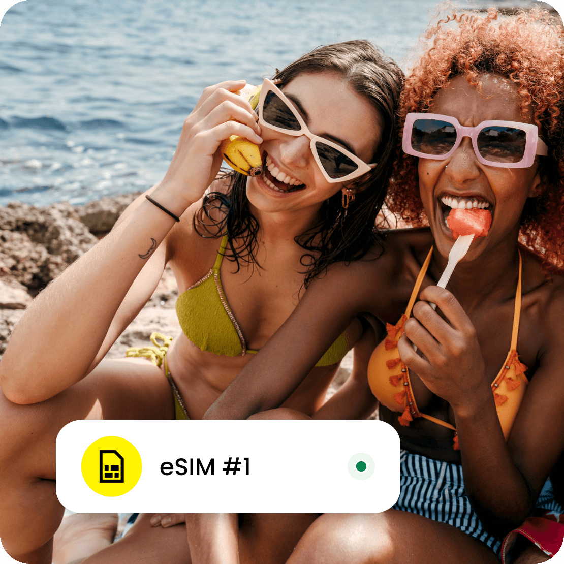 A man rests while activating Saily’s eSIM plan.