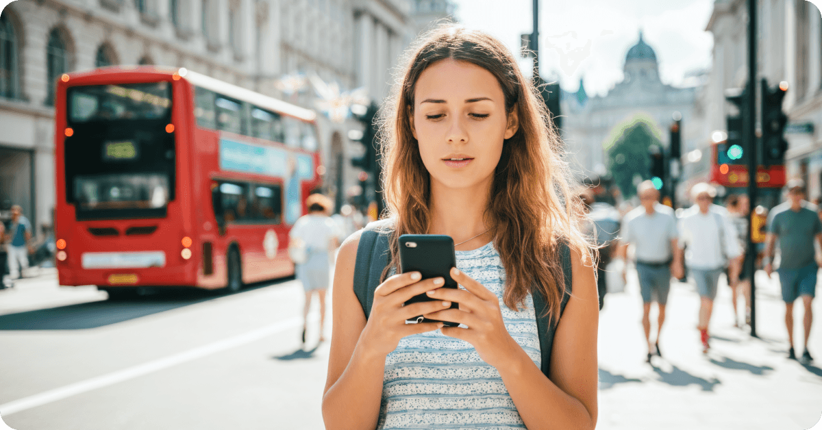 A person looking for connection in a London street