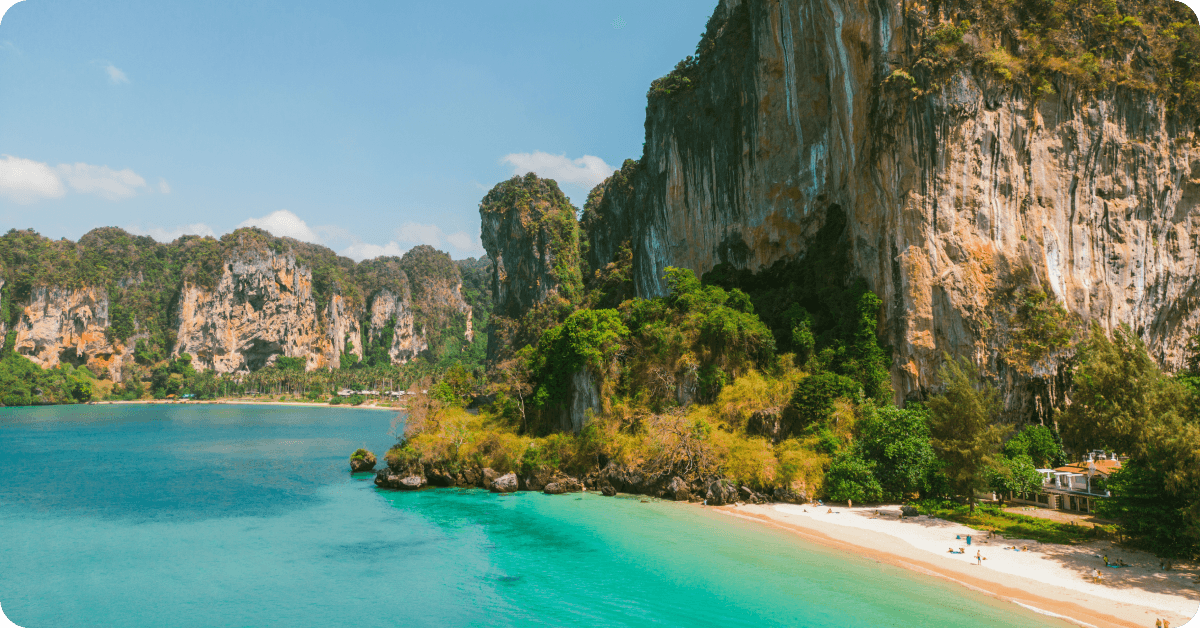 A beach in the Koh Phi Phi Islands of Thailand. 