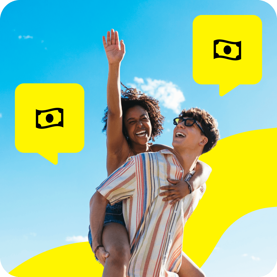 Ett lyckligt par som upplever fördelarna med Sailys värvningsprogram.