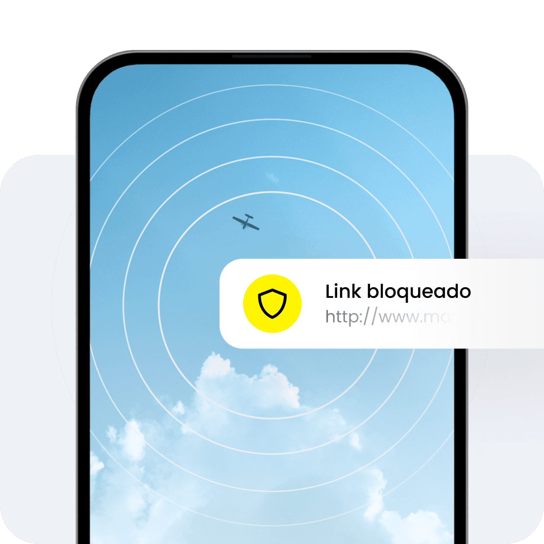 La función de Protección web de Saily reduce el acceso a sitios web maliciosos. 