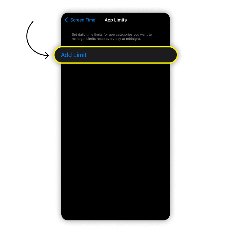 Limit app data usage on iPhone: step 3