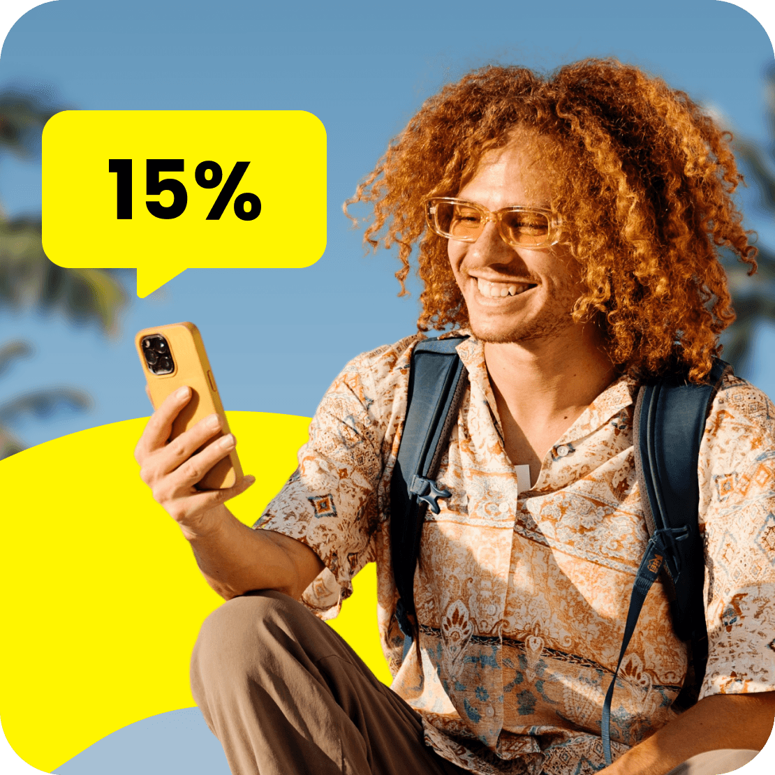 Person som tittar på en mobil enhet