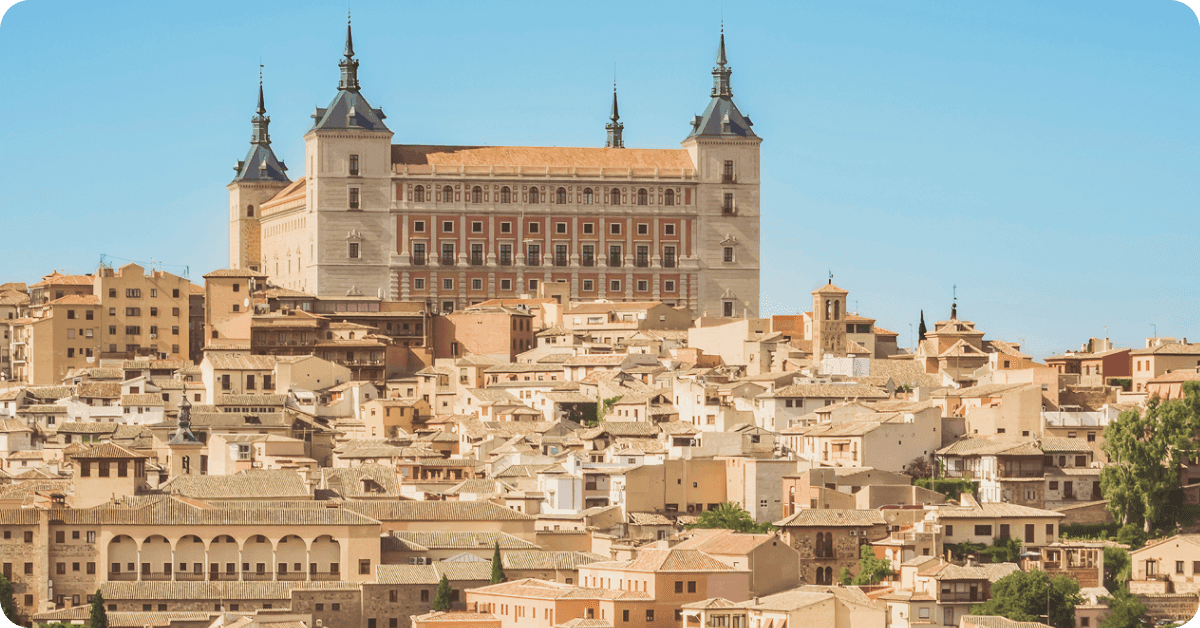 Alcázar de Toledo, Spain — the most popular day trip from Madrid.