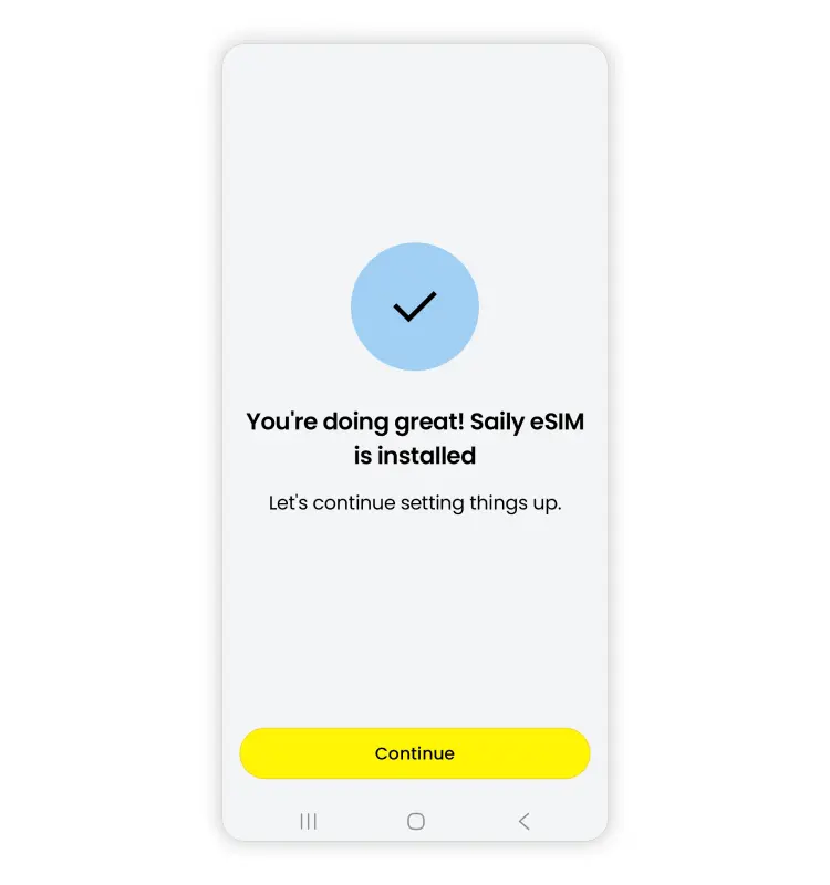 eSIM in-app installation - step 3