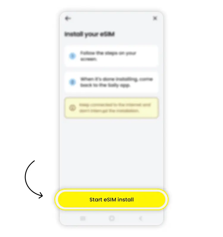 eSIM in-app installation - step 2