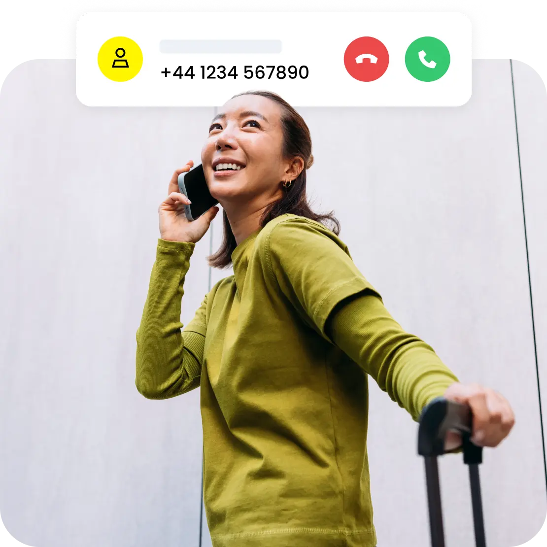 A person talking on their phone.