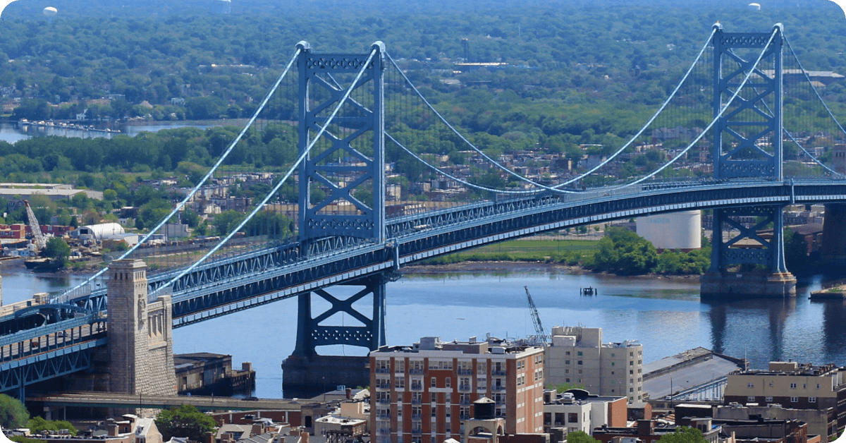 The Camden Waterfront in New Jersey.