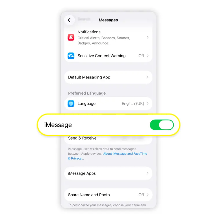 How to encrypt text messages on iPhones: Step 3