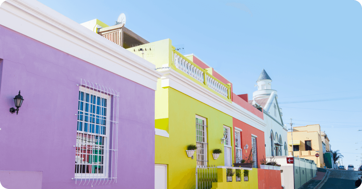 Cape Town, South Africa: The colorful of Bo-Kaap.