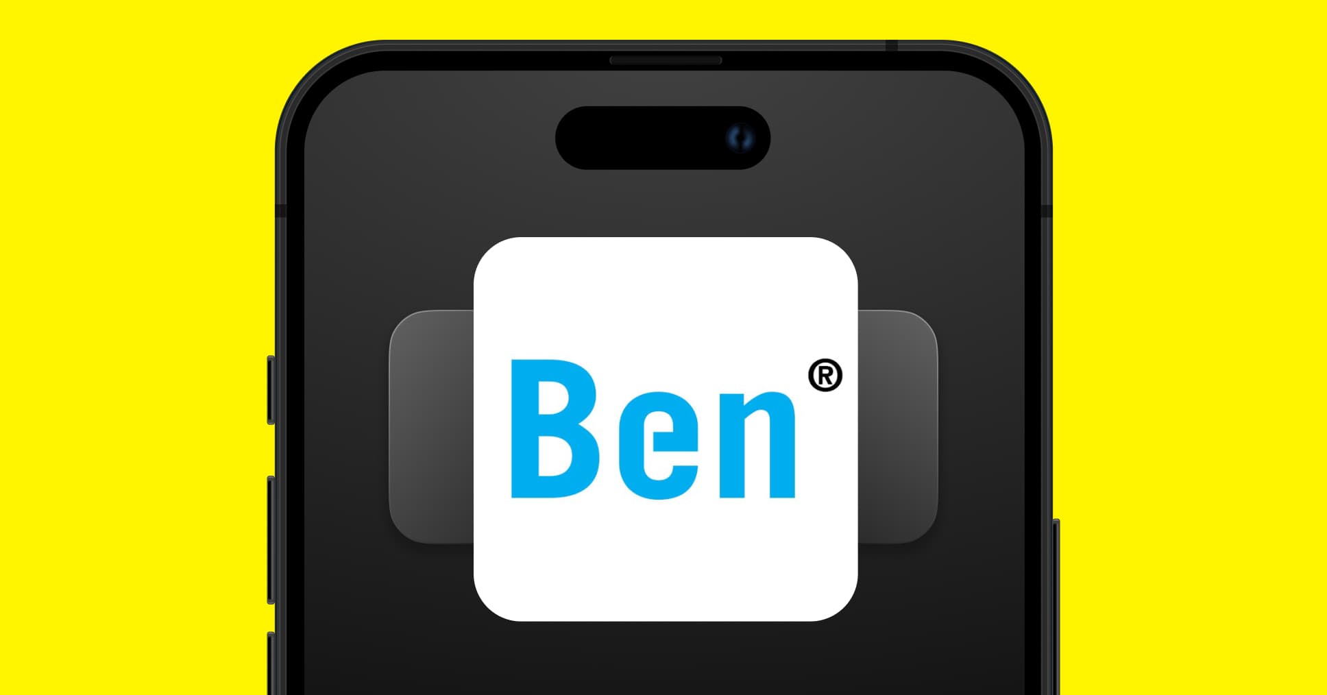 Ben-logo weergegeven op telefoonscherm