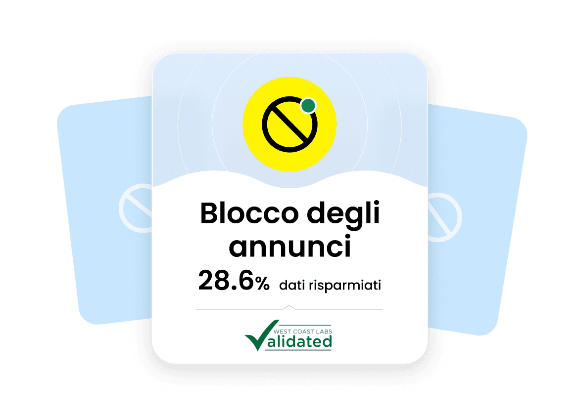 Il blocco degli annunci di Saily permette di usare mediamente il 28,6% di dati in meno, come confermato dagli specialisti di West Coast Labs.