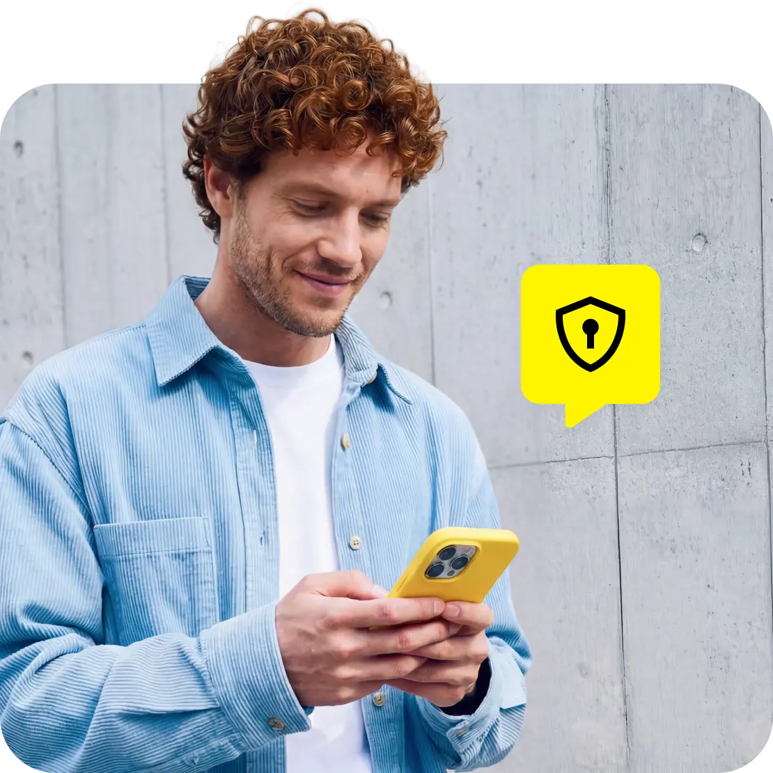 A person checking their phone.