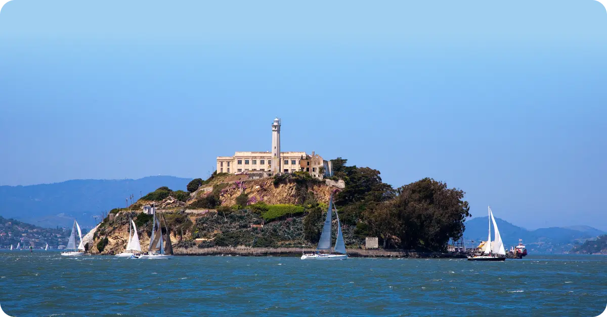 The view of the Alcatraz Island