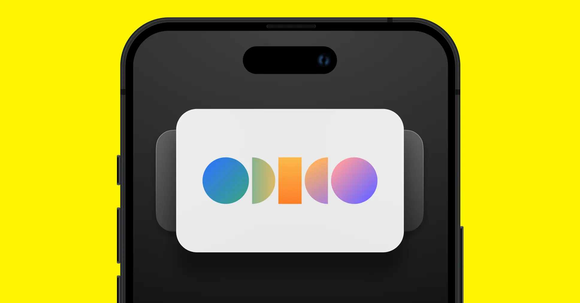 Odido-logo weergegeven op telefoonscherm