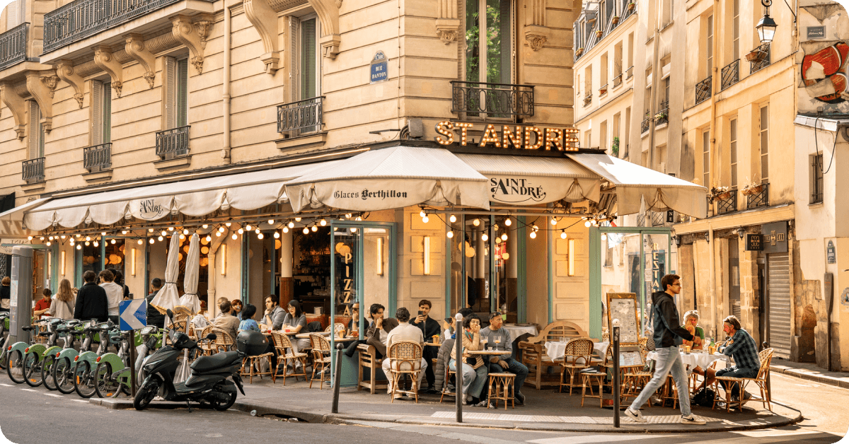 A café in Saint-Germain-des-Prés quarter