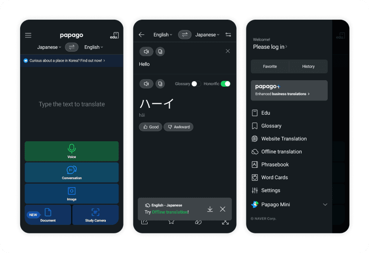 Best apps for Japan travel in 2026: Naver Papago