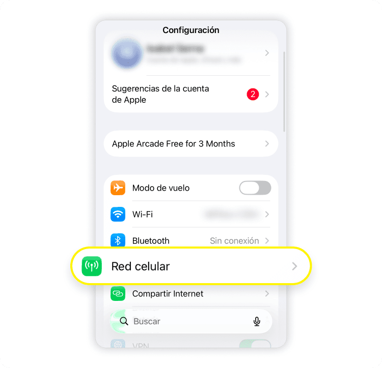 Cómo activar el modo de datos reducidos: Paso 1