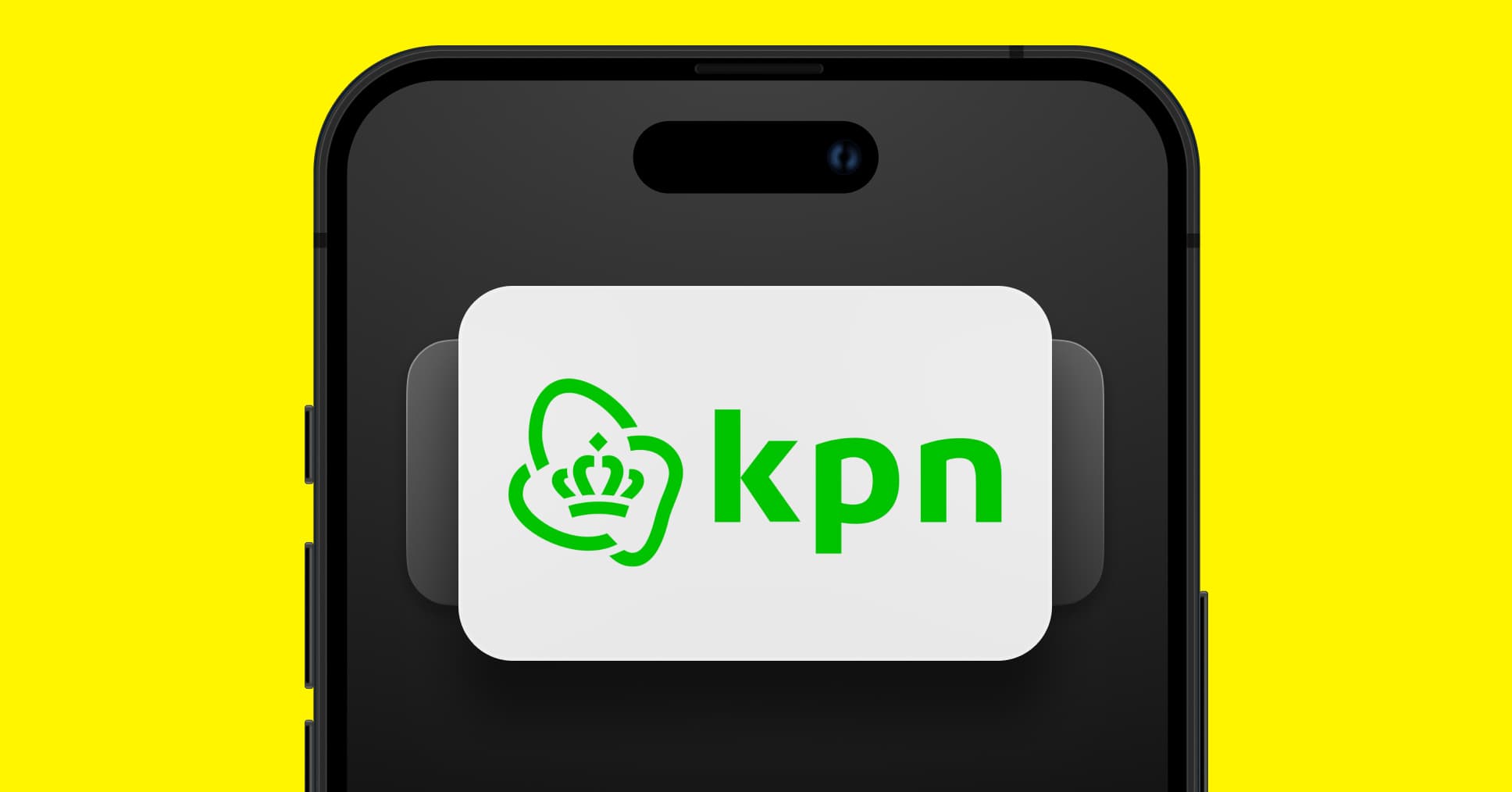 KPN-logo weergegeven op telefoonscherm