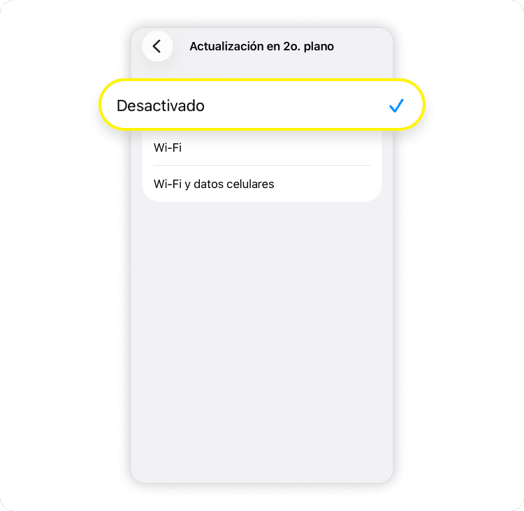 Cómo desactivar la actualización en segundo plano para todas las apps: Paso 4