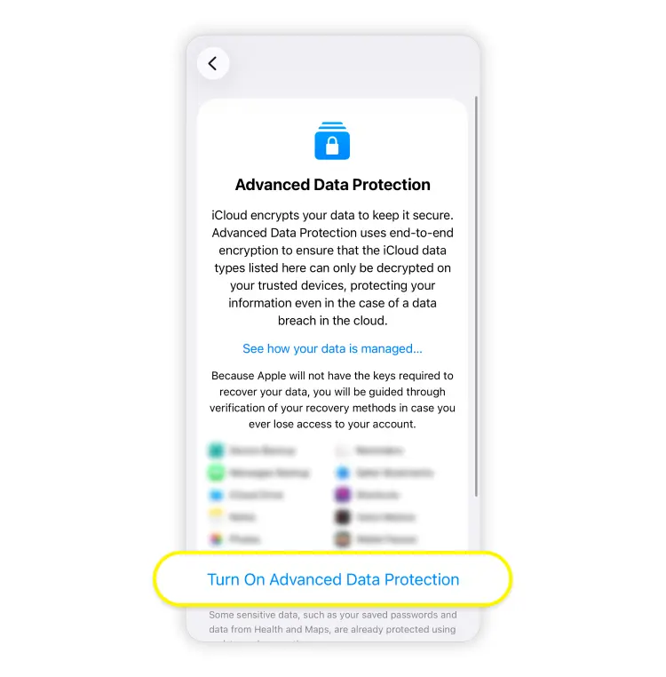 How to encrypt text messages on iPhones: Step 7