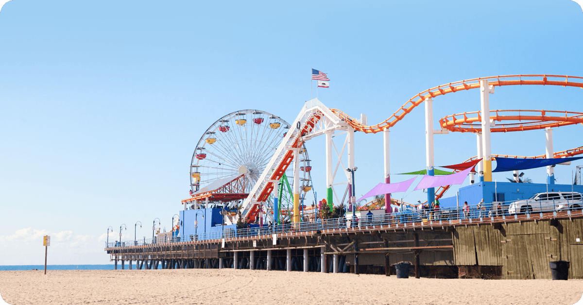 Santa Monica Pier/Venice Beach boardwalk.