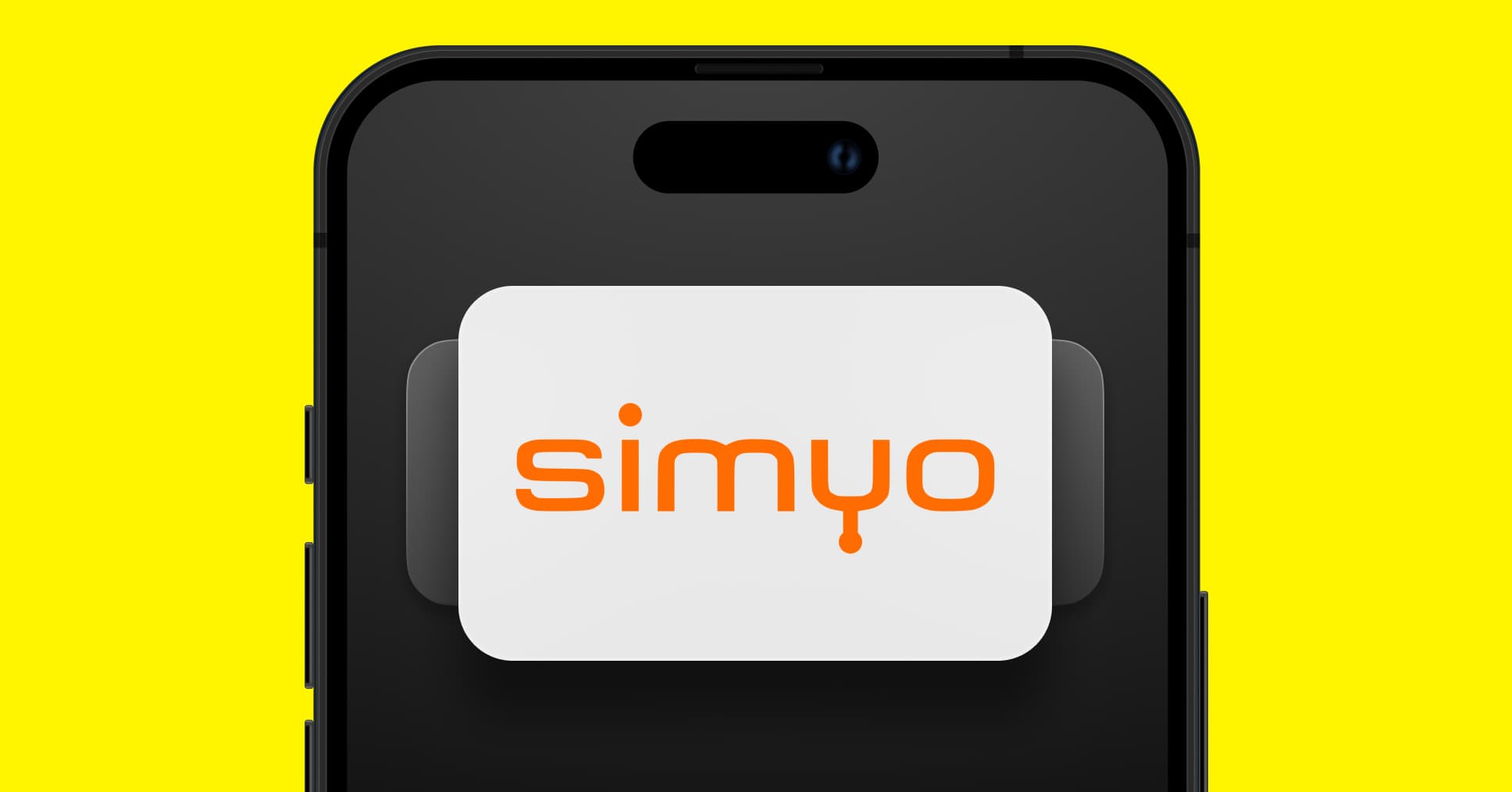 Simyo-logo weergegeven op een telefoonscherm.