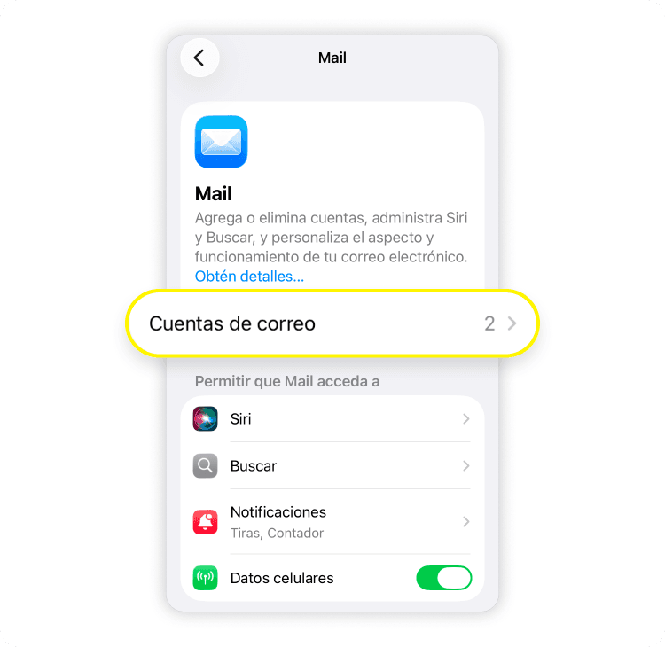 Cómo cambiar la frecuencia de sincronización del correo: Paso 3