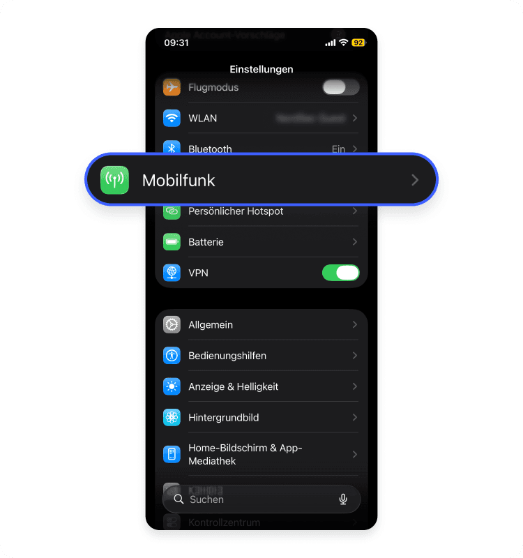 prüfe info auf sim iphone: schritt 4