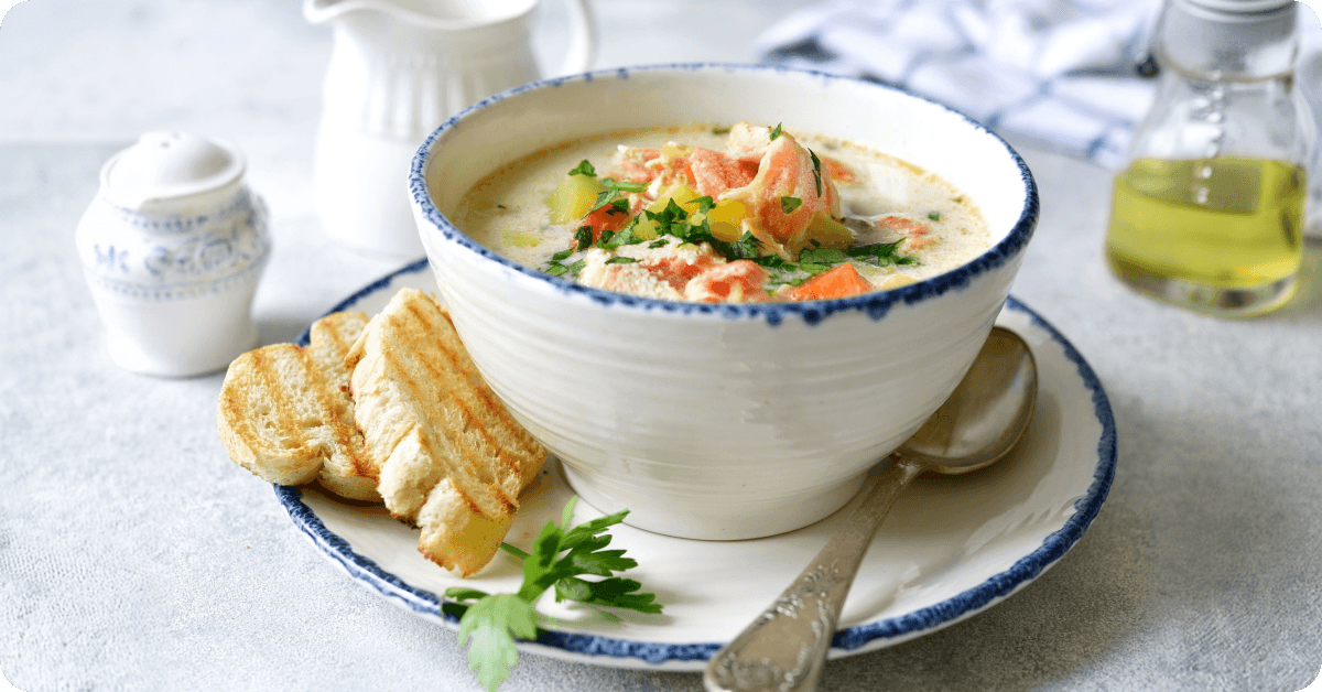 Seafood chowder.
