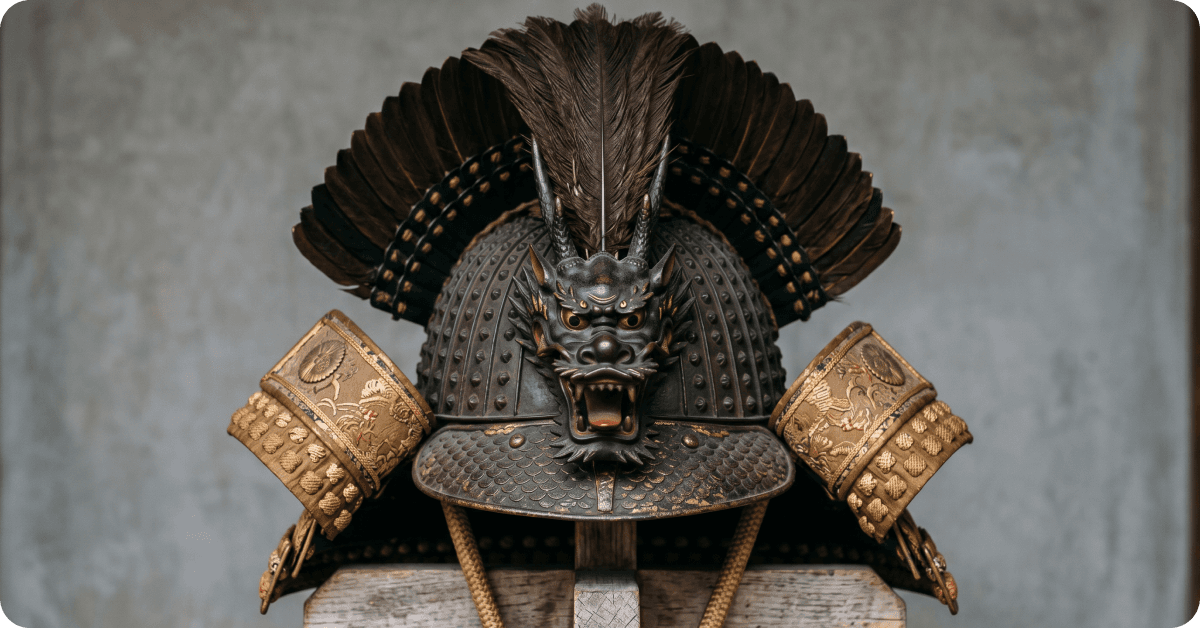 Unconventional samurai helmet