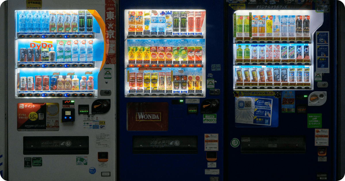 Vending machines in Japan