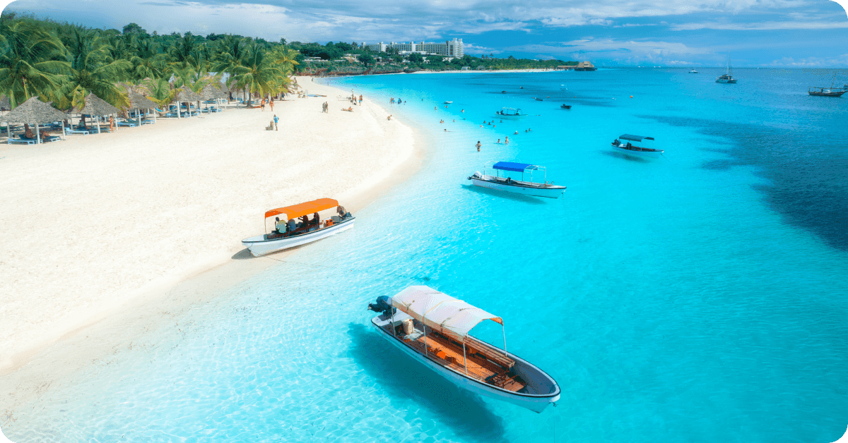 A beach in Zanzibar, Tanzania.