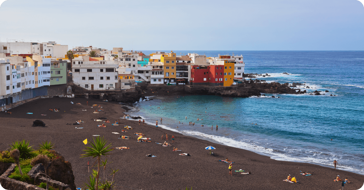 Playa Jardín, Puerto de la Cruz, Tenerife.