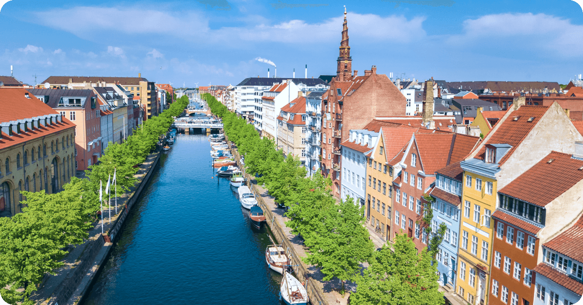 Copenhagen, Denmark during spring.