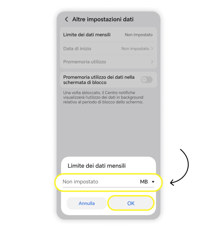 limitare l'utilizzo dell'hotspot: passaggio 7