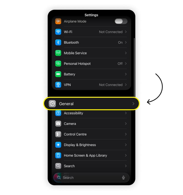Holafly eSIM not working on iPhone: Step 2