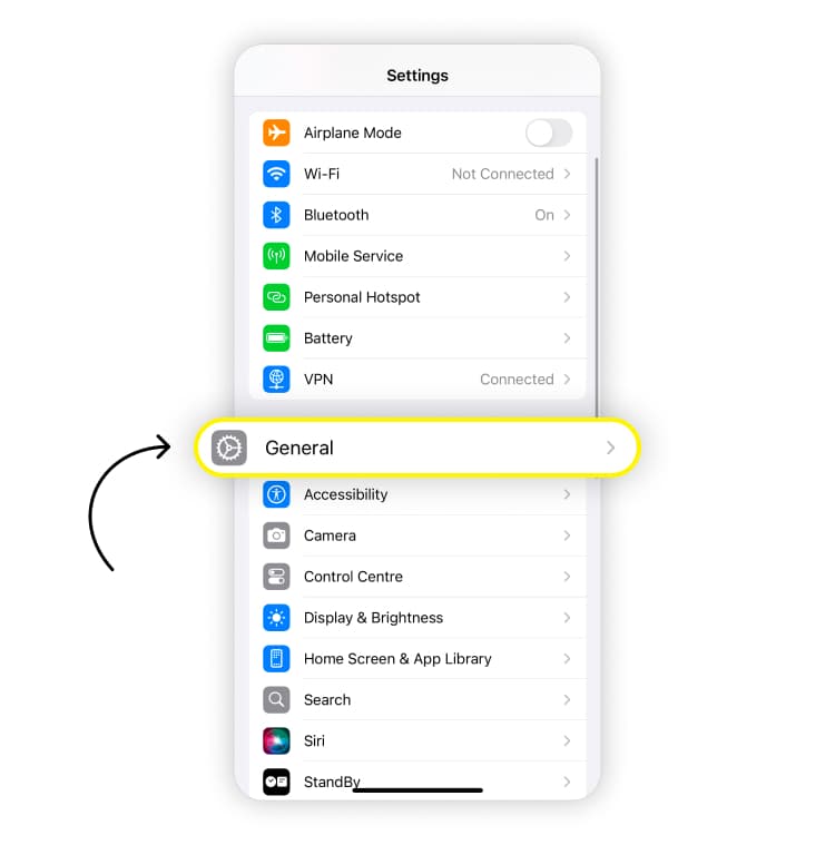 check information on sim iphone: step 2