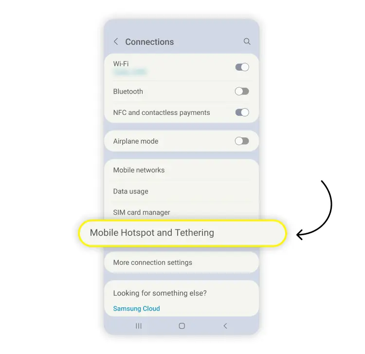 hotspot android: step 2