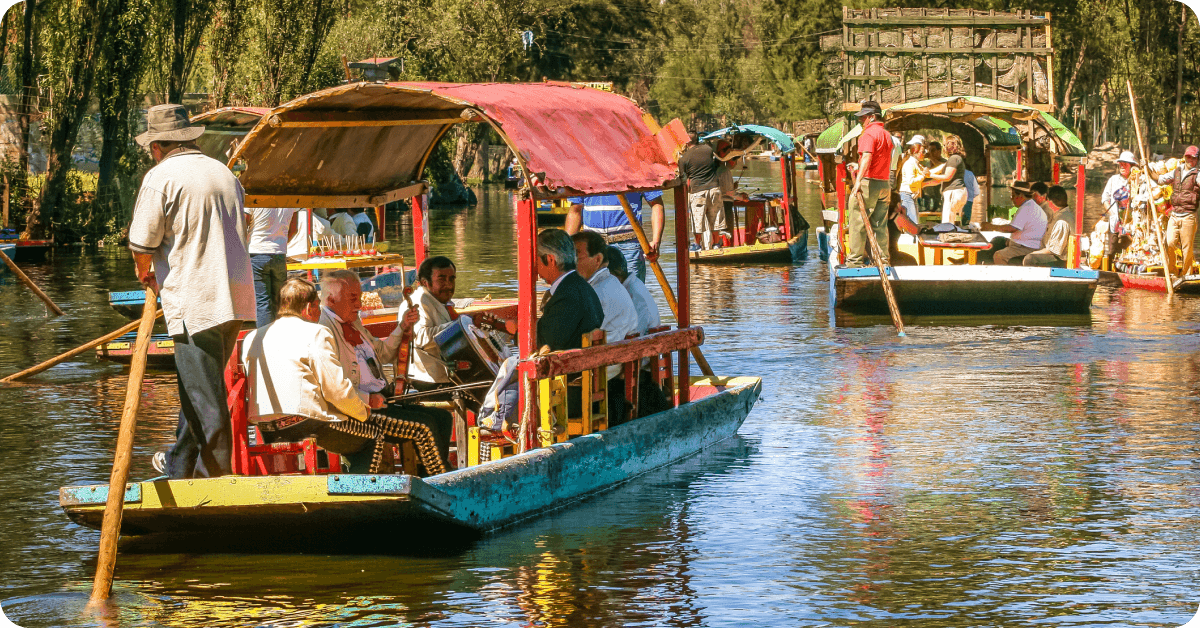 Las trajineras de Xochimilco