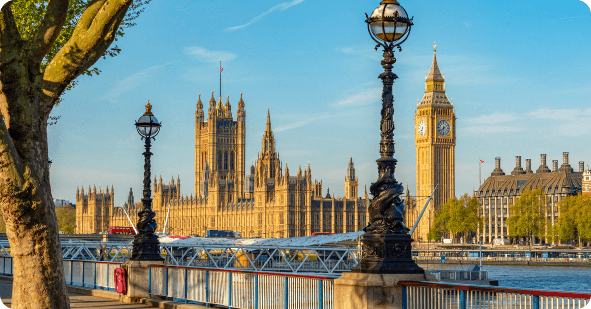 London, the UK in summer.