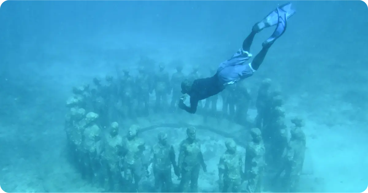 Molinere Underwater Sculpture Park in Grenada