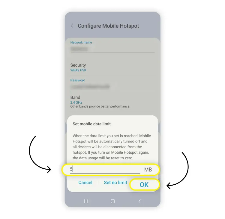 limit hotspot usage: step 4