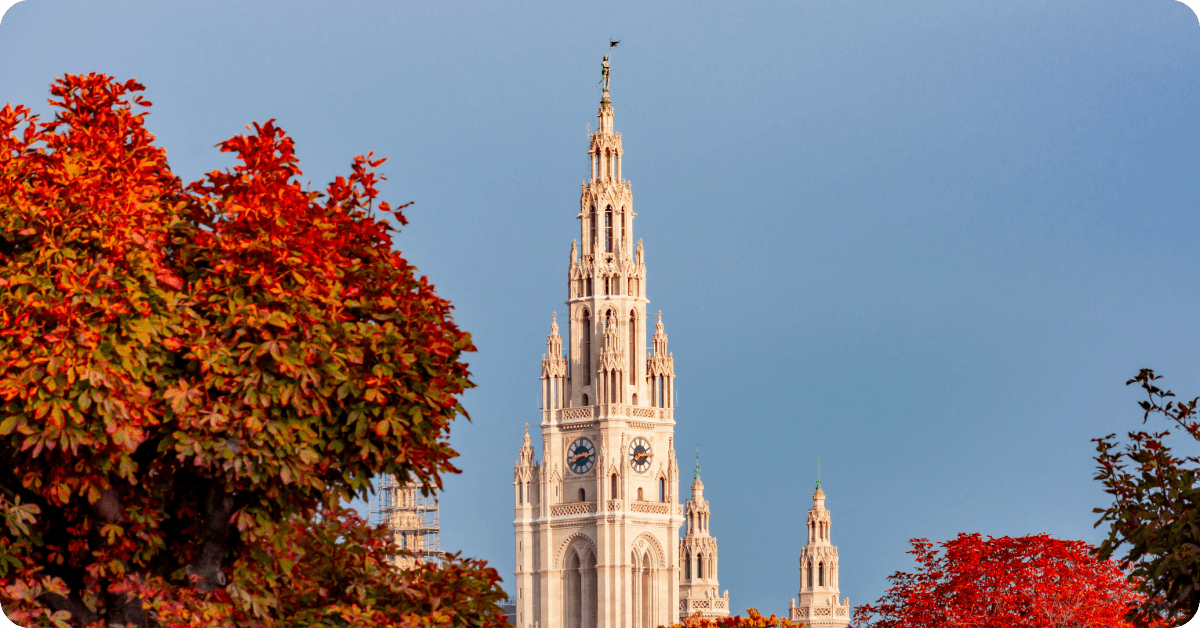 Vienna, Austria in the fall.