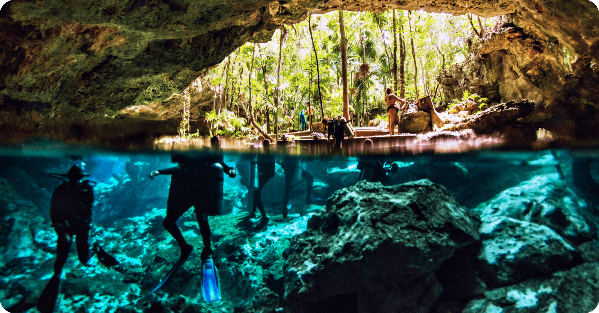 buceando en cenotes
