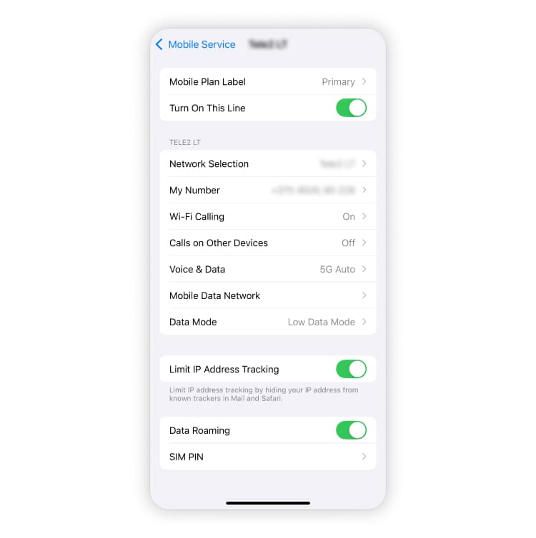 check information on sim iphone: step 6