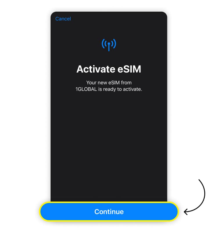Activate eSIM on Iphone 4