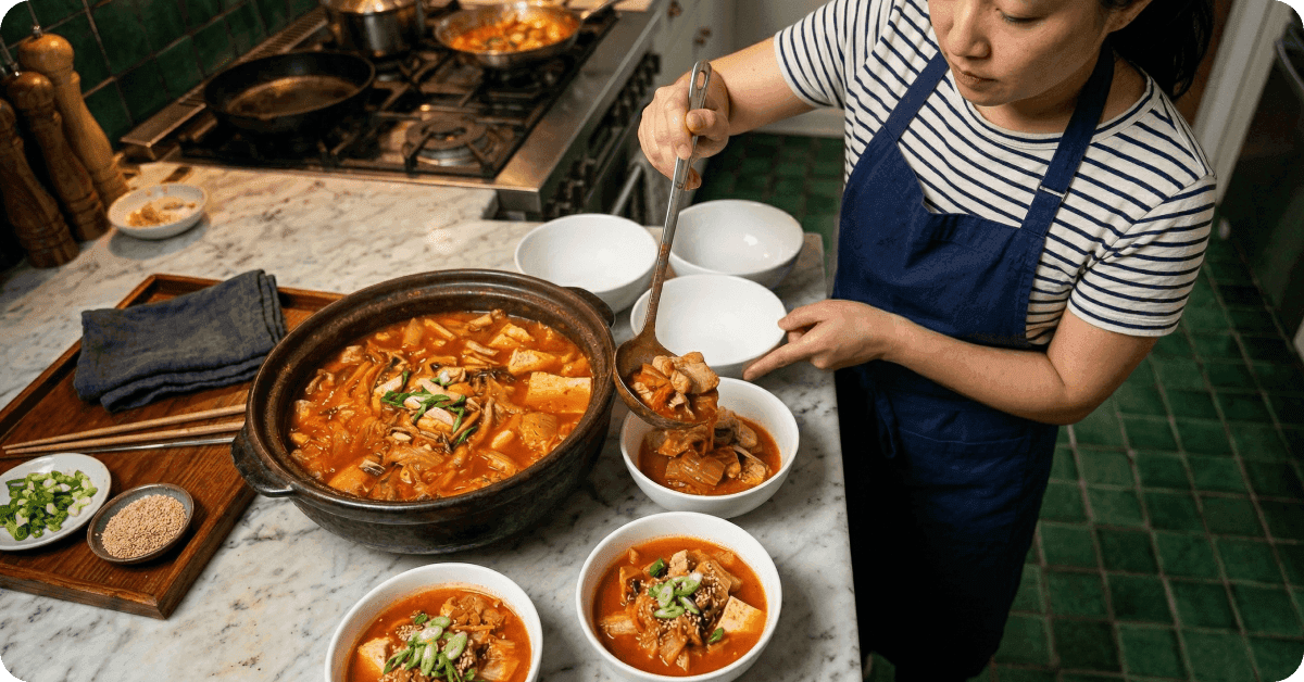 Kimchi jjigae.
