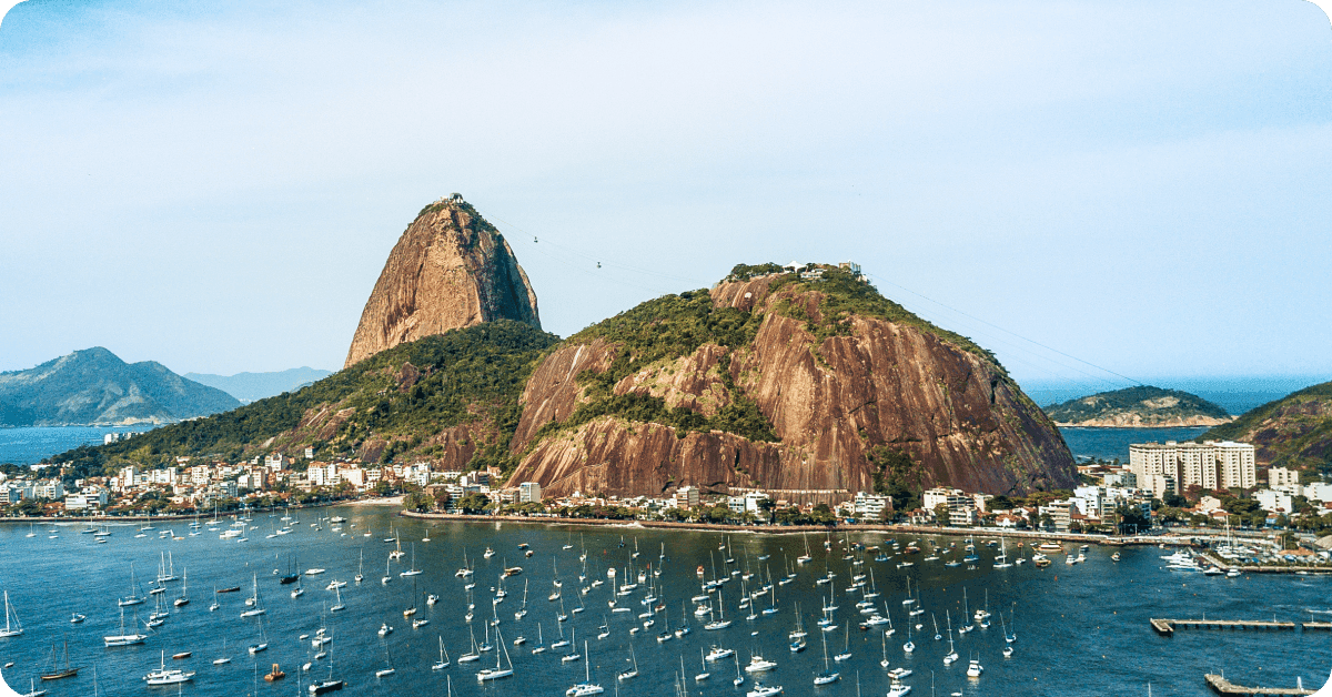 Sugarloaf Mountain in Rio de Janeiro.