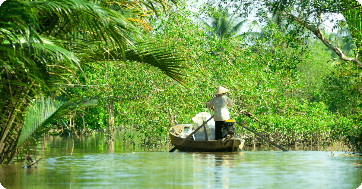 Cruise through Mekong Delta waterways
